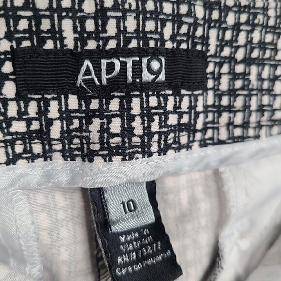 Apt 9 Black White Geo Plaid Shorts - Picture 5 of 5